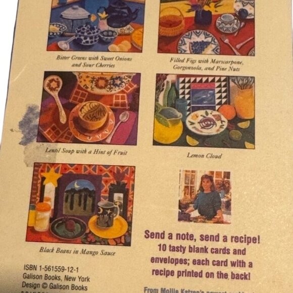 Mollie Katzens Vegetable Heaven Recipe Notecards Set Of 10 With Envelopes - Picture 2 of 5